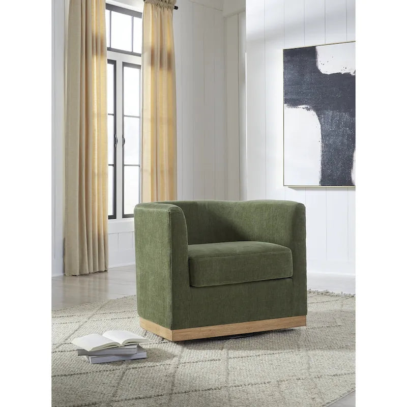  Jersonlow Forest Green Swivel Chair - 34 W x 31.25 D x 28.88 H