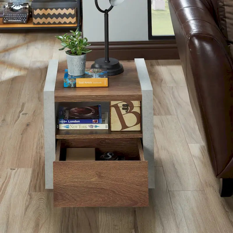 18-inch 1-Shelf Side Table