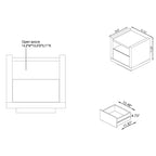 18-inch 1-Shelf Side Table
