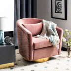  Couture Ikram Quilted Swivel Tub Chair - 30Wx32Dx30H
