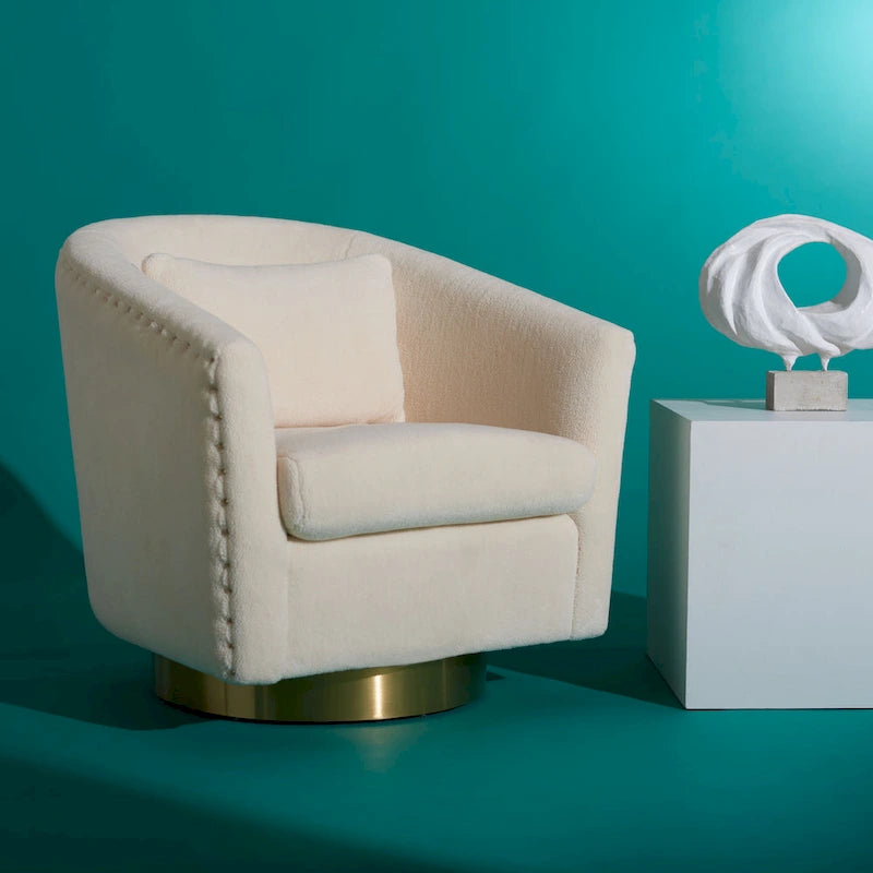 Quilted Swivel Tub Chair - 30Wx32Dx30H