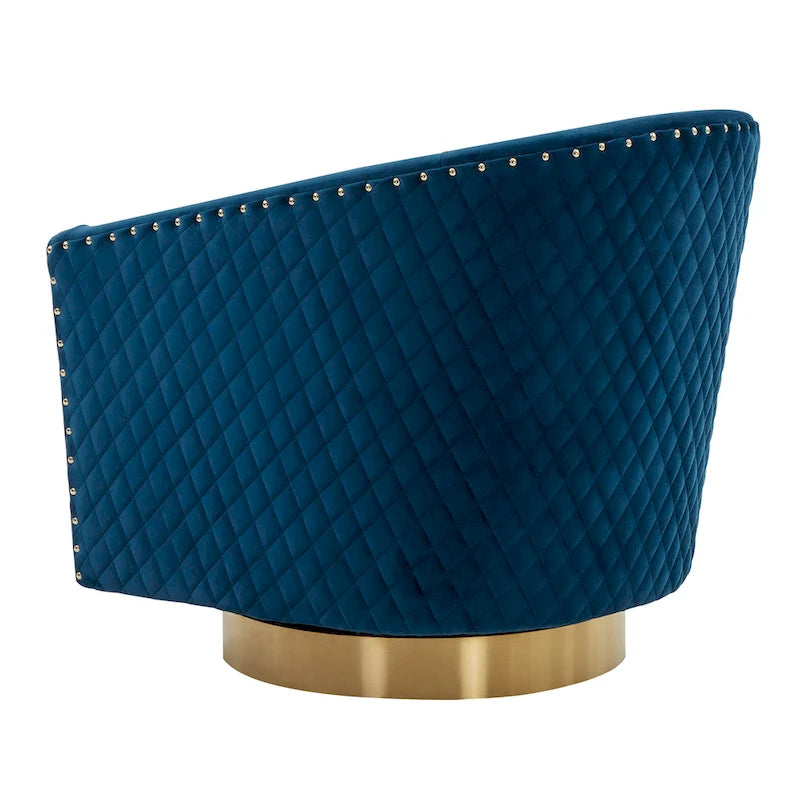 Quilted Swivel Tub Chair - 30Wx32Dx30H