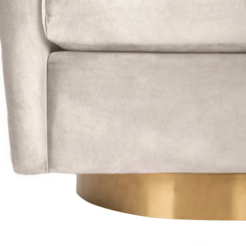 Quilted Swivel Tub Chair - 30Wx32Dx30H