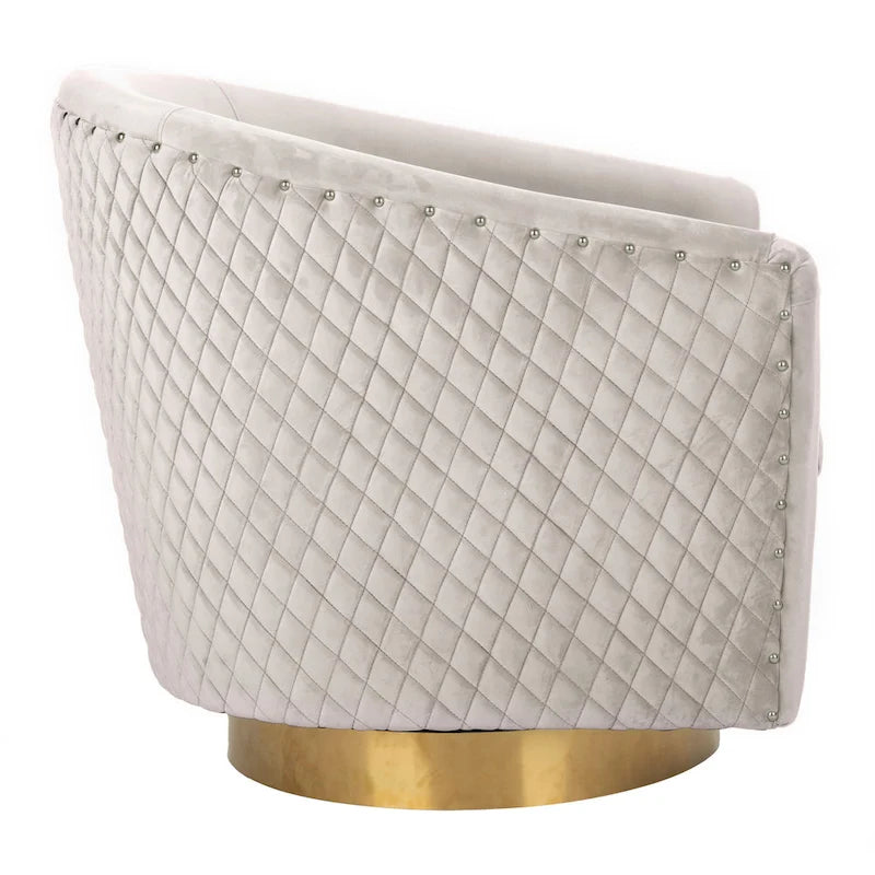Quilted Swivel Tub Chair - 30Wx32Dx30H