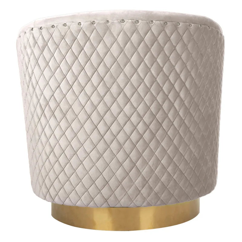Quilted Swivel Tub Chair - 30Wx32Dx30H